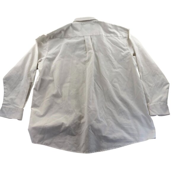 Dickies Mens Work Dress Shirt Size 18-18.5 Neck White Long Sleeve Button-Down - Picture 2 of 12